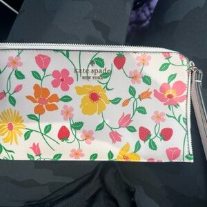 Kate Spade Floral Clutch - White, Pink, Yellow, Green